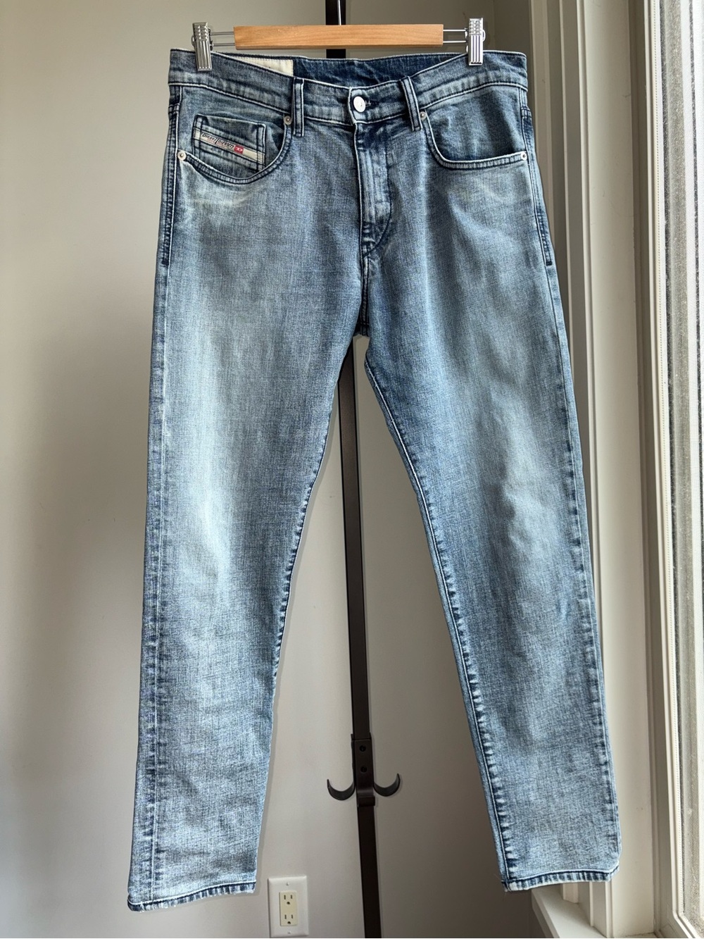 Diesel D-Strukt Slim Jeans Men’s W32 28” Light Wash Denim Faded Stretch Euro EUC
